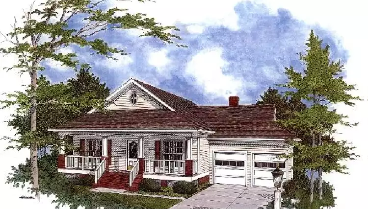 image of single story traditional house plan 6293